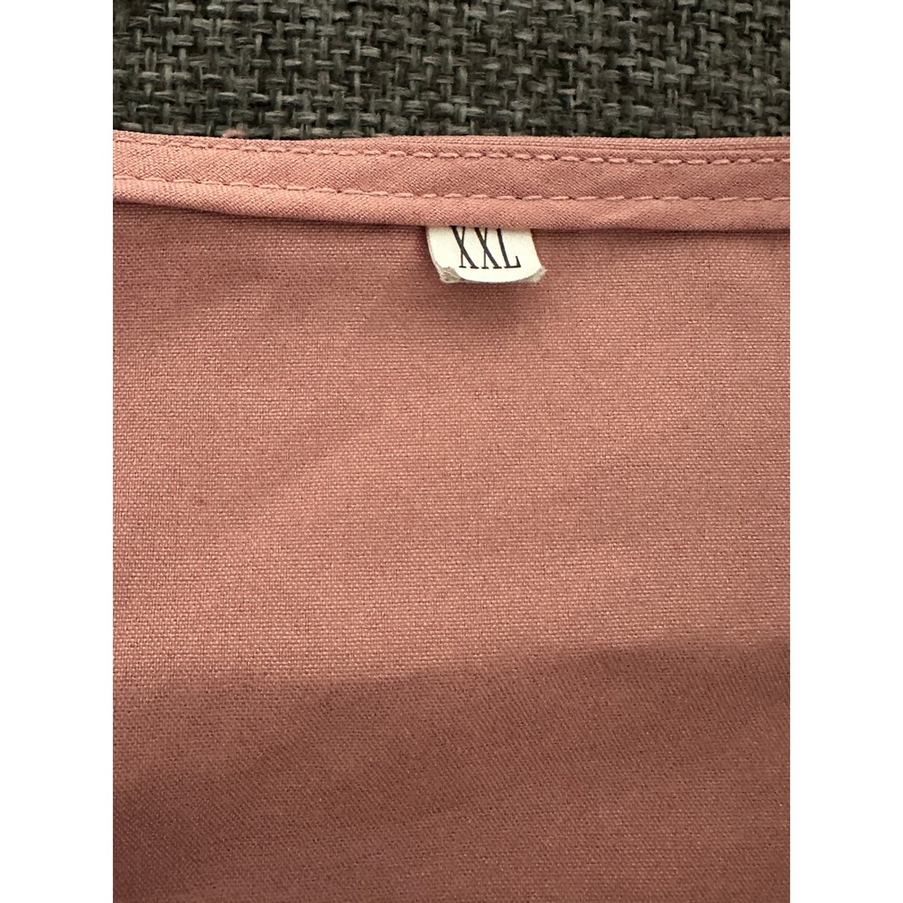 Unbranded Women's XXL Blouse Pink V-Neck Crochet Lace Long Sleeve - Picture 5 of 9